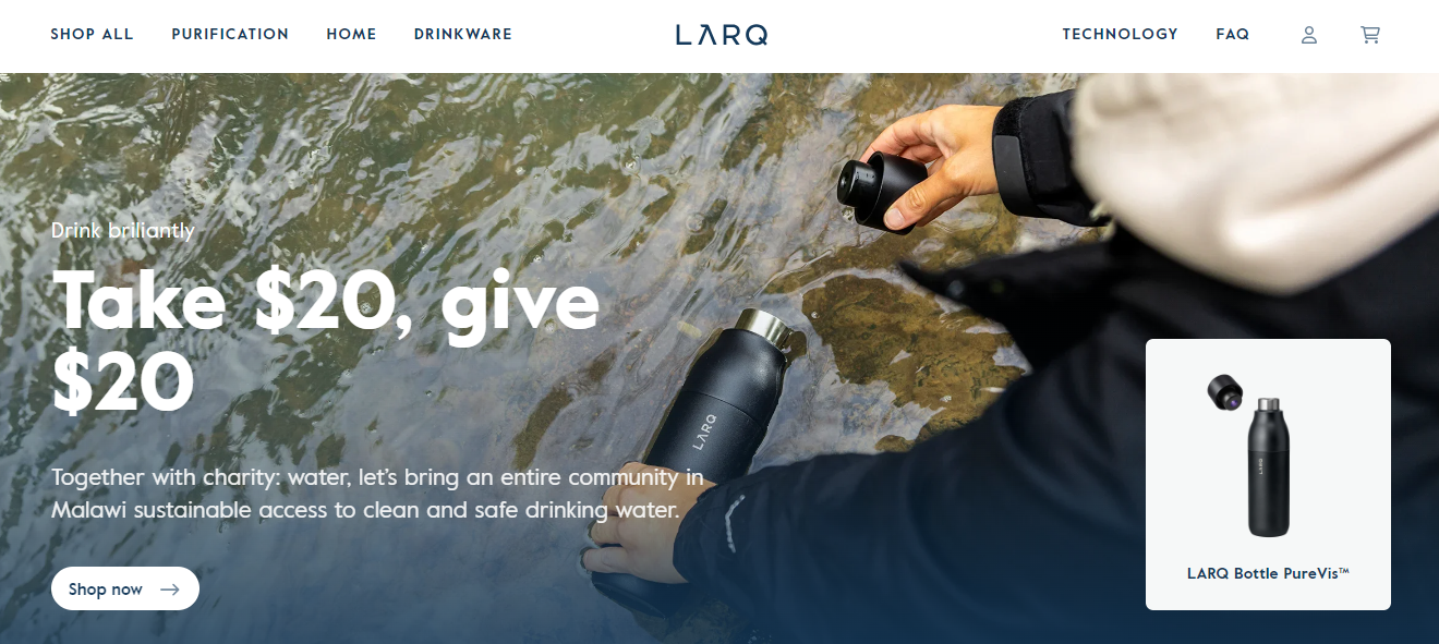 LARQ homepage